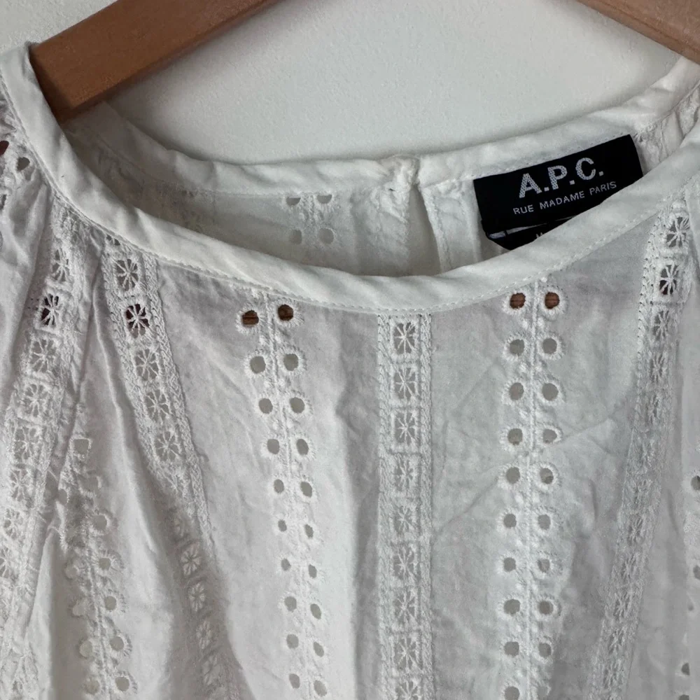 APC White Cotton Lace Eyelet Top - Picture 4 of 7